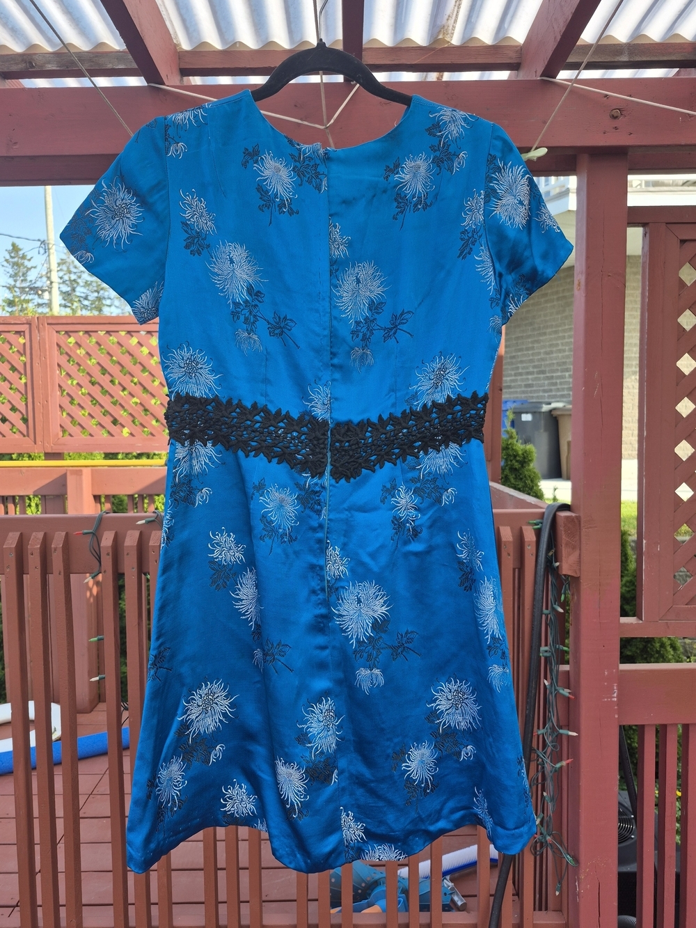 Fairy Fashion🧵 Blue Floral Japanese Dress - Picture 4 of 7